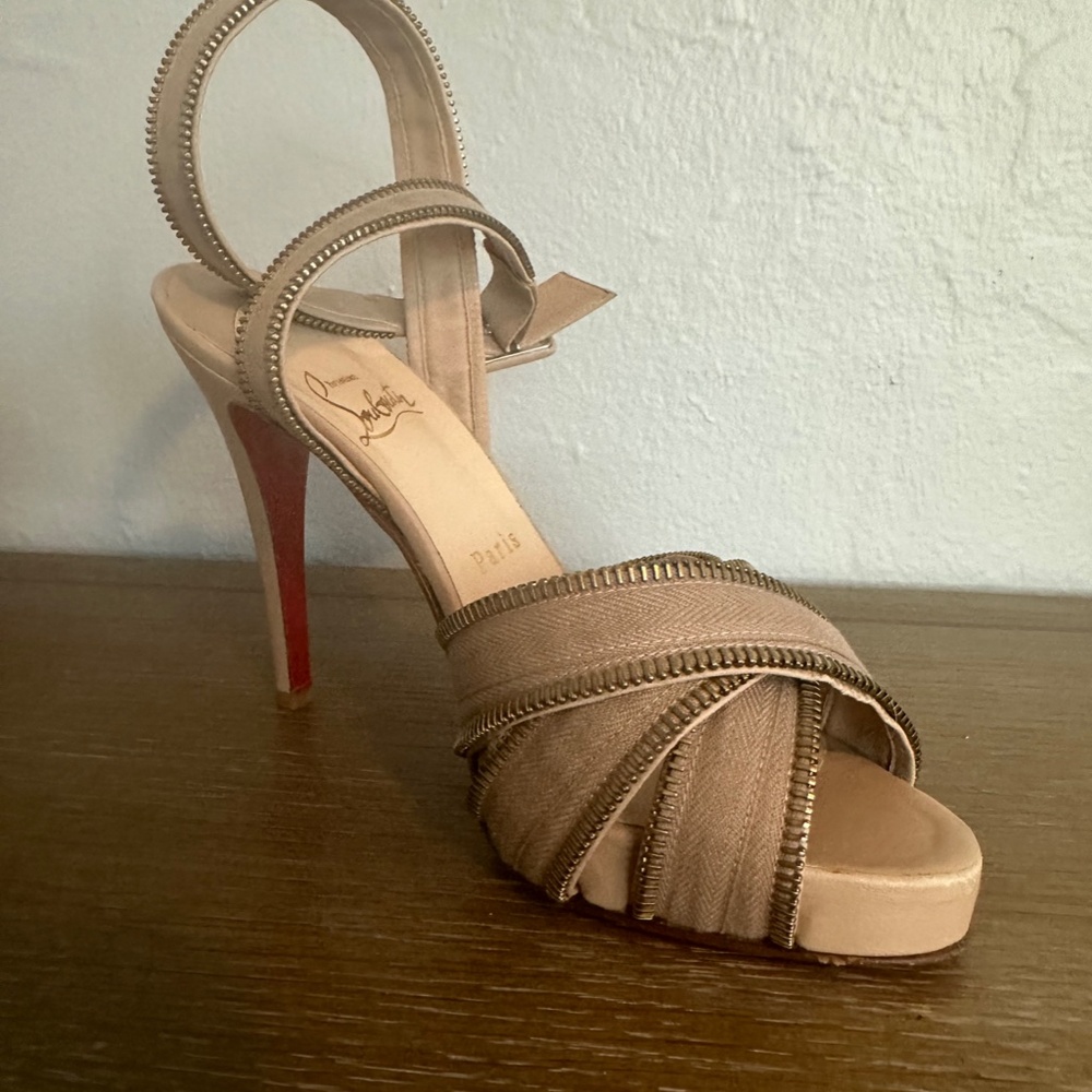 Christian Louboutin Zoupi Tan Sandal